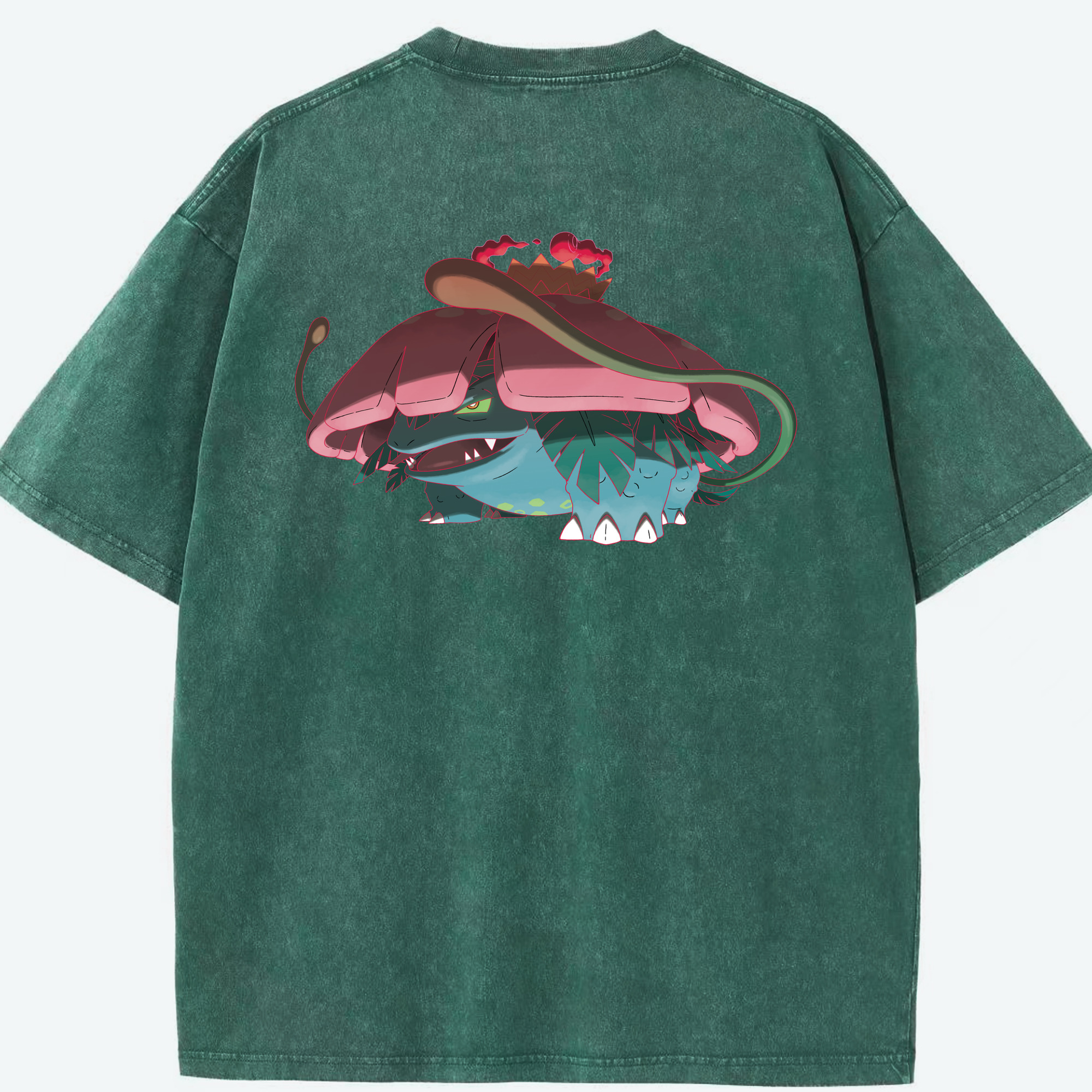 （画像用） ポケットモンスター Pokémon 綿100% ヴィンテージ風 半袖Tシャツ（背面プリント）